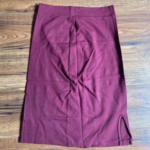 Burgundy Midi Skirt